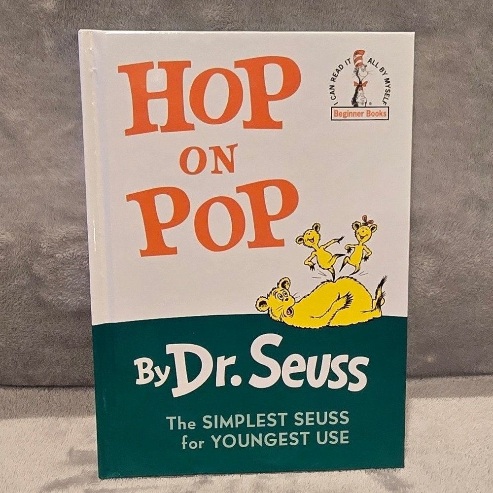 Vintage 1991 Hop on Pop by Dr. Seuss Hardcover Beginner Books Early Reader